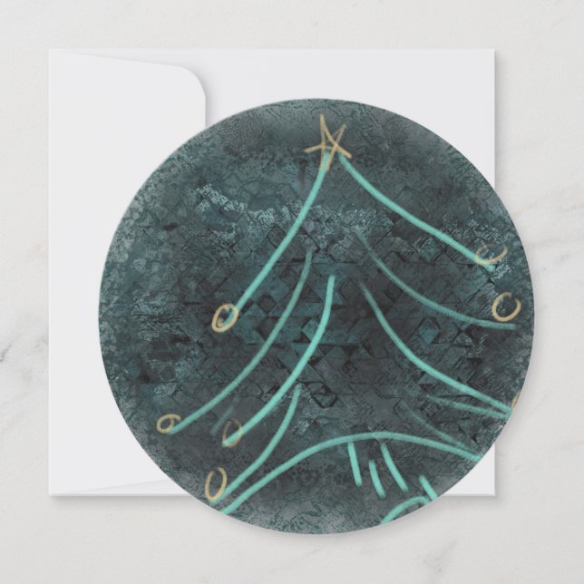 Cartes Pour Fêtes Annuelles Arbre de Noël (Devant)