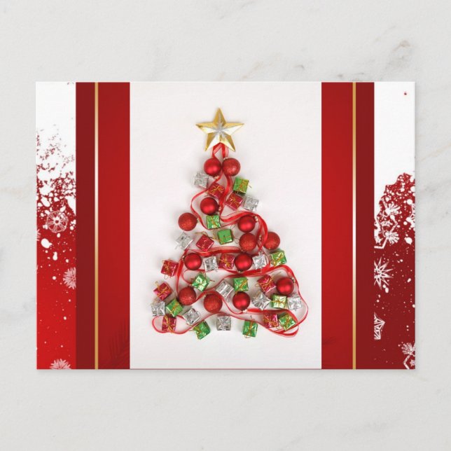 Cartes Pour Fêtes Annuelles Arbre de Noël (Devant)