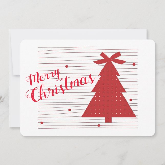 Cartes Pour Fêtes Annuelles Arbre de Noël (Devant)