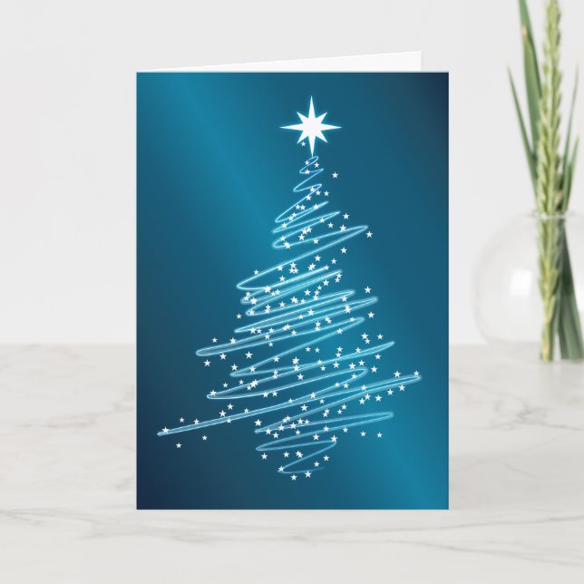 Cartes Pour Fêtes Annuelles Arbre de Noël (Devant)
