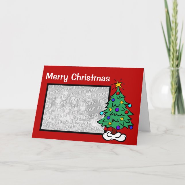 Cartes Pour Fêtes Annuelles Arbre de Noël (Devant)