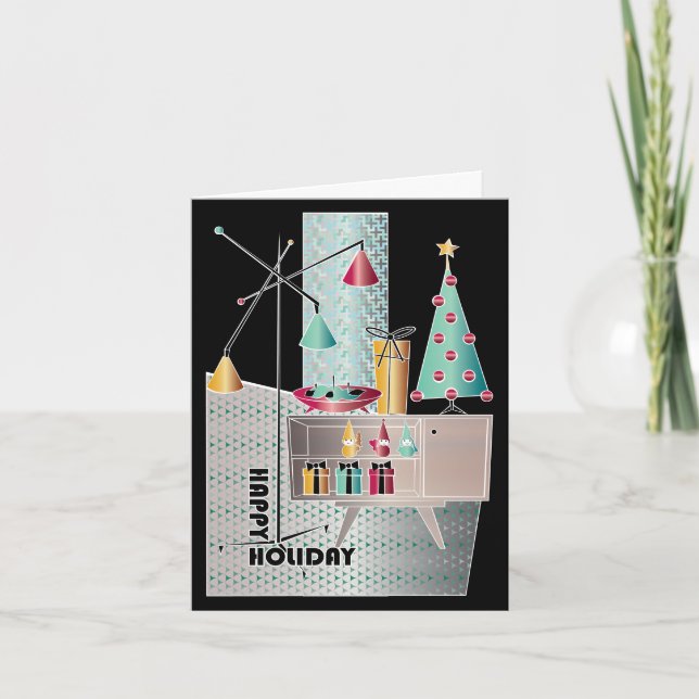 Cartes Pour Fêtes Annuelles Arbre de Noël (Devant)