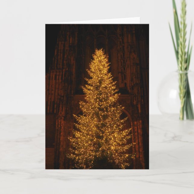 Cartes Pour Fêtes Annuelles Arbre de Noël (Devant)