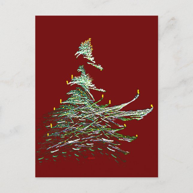 Cartes Pour Fêtes Annuelles Arbre de Noël (Devant)