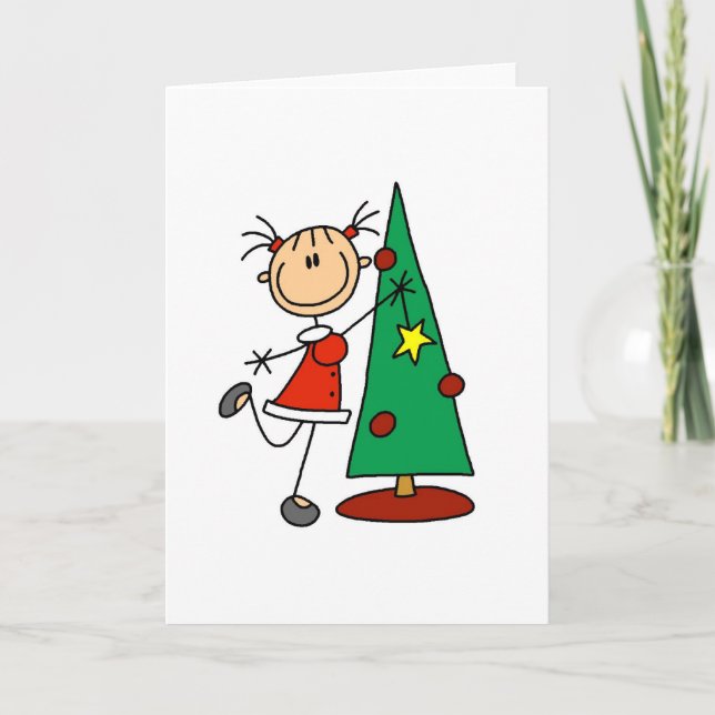 Cartes Pour Fêtes Annuelles Arbre de Noël (Devant)