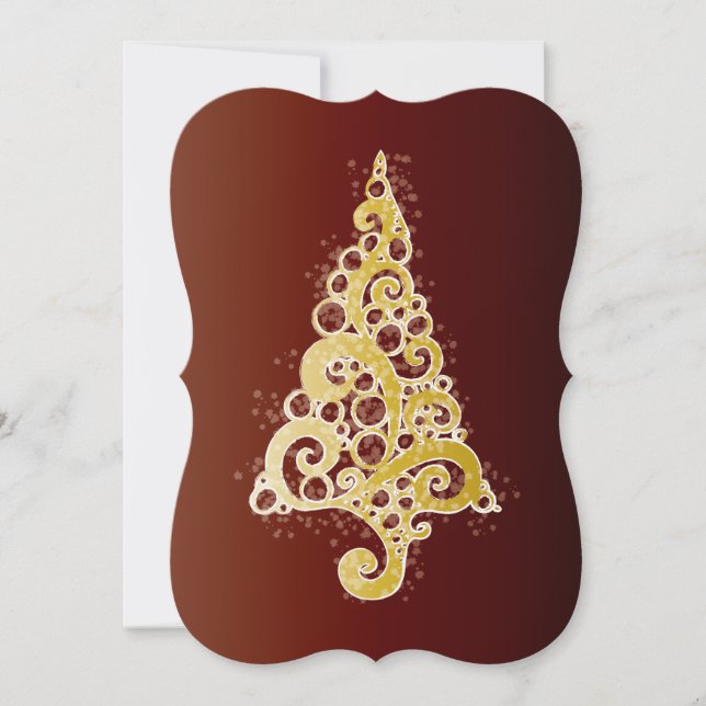 Cartes Pour Fêtes Annuelles Arbre de Noël (Devant)