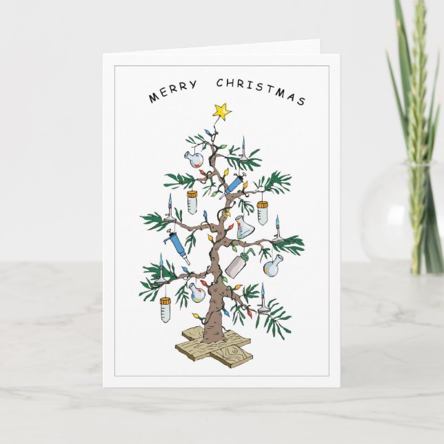 Cartes Pour Fêtes Annuelles Arbre de Noël (Devant)