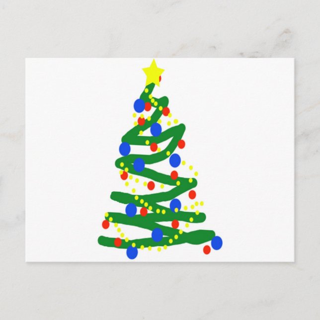 Cartes Pour Fêtes Annuelles Arbre de Noël (Devant)