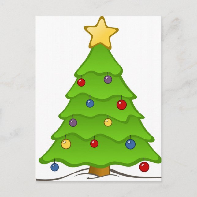 Cartes Pour Fêtes Annuelles Arbre de Noël (Devant)
