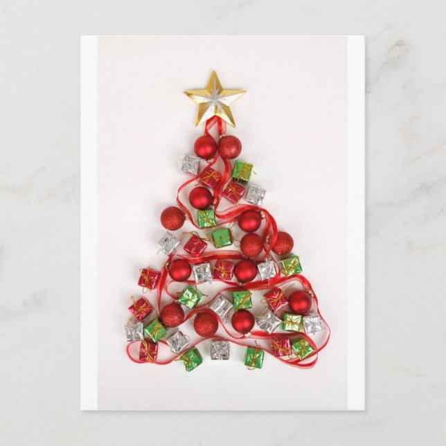 Cartes Pour Fêtes Annuelles Arbre de Noël (Devant)