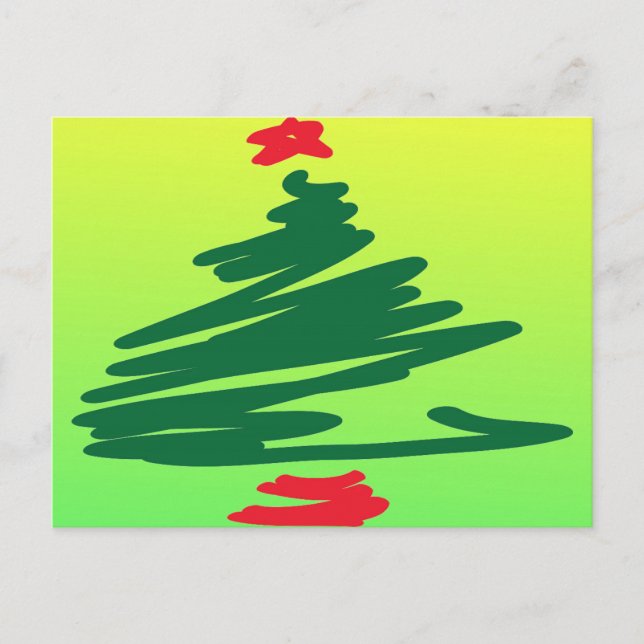Cartes Pour Fêtes Annuelles Arbre de Noël (Devant)
