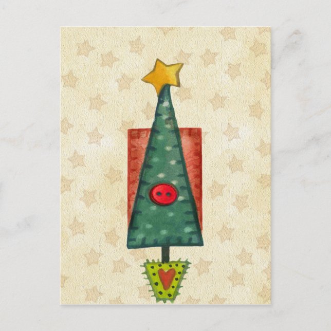 Cartes Pour Fêtes Annuelles Arbre de Noël (Devant)