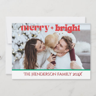 Cartes Pour Fêtes Annuelles Arbre de Noël 1 Photo Noël Joyeux & Lumineux