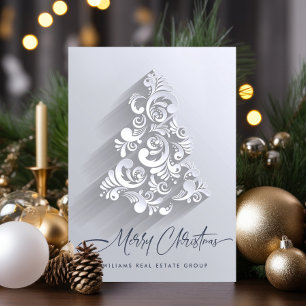 Cartes Pour Fêtes Annuelles Arbre de Noël 3D Ornament Salutation d'entreprise