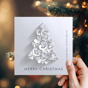 Cartes Pour Fêtes Annuelles Arbre de Noël 3D Ornament Salutation d'entreprise