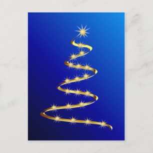 Cartes Pour Fêtes Annuelles Arbre de Noël Abstrait doré