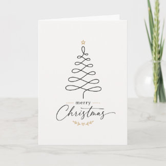 Cartes Pour Fêtes Annuelles Arbre de Noël Abstrait Minimaliste 