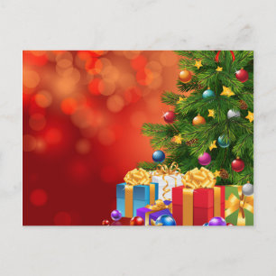 Cartes Pour Fêtes Annuelles Arbre de Noël Animé et cadeaux
