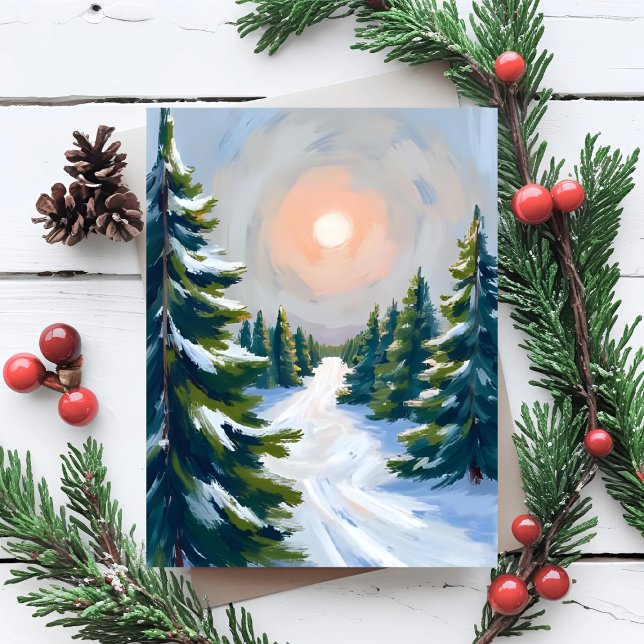 Cartes Pour Fêtes Annuelles Arbre de Noël Aquarelle (Créateur téléchargé)