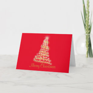 Cartes Pour Fêtes Annuelles Arbre de Noël arrière - plan rouge
