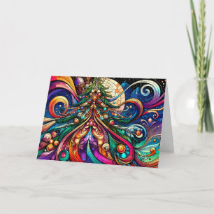 Cartes Pour Fêtes Annuelles Arbre de Noël Art déco