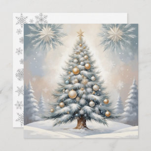 Cartes Pour Fêtes Annuelles Arbre de Noël Art déco avec ornements luxuriants d