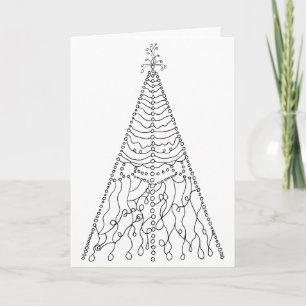 Cartes Pour Fêtes Annuelles Arbre de Noël Art déco élégant