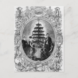 Cartes Pour Fêtes Annuelles Arbre de Noël au château de Windsor, 1848