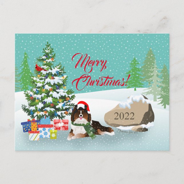 Cartes Pour Fêtes Annuelles Arbre de Noël avec Black Shelter Holiday (Devant)