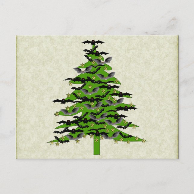 Cartes Pour Fêtes Annuelles Arbre de Noël Batty (Devant)