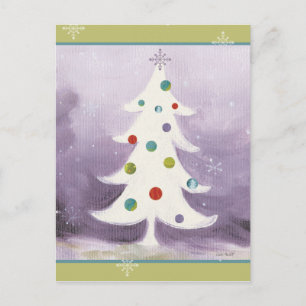 Cartes Pour Fêtes Annuelles Arbre de Noël blanc