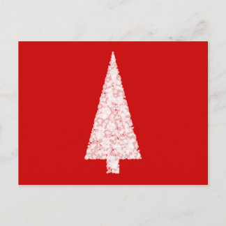 Cartes Pour Fêtes Annuelles Arbre de Noël blanc. En rouge. Moderne.