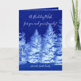 Cartes Pour Fêtes Annuelles Arbre de Noël bleu néon