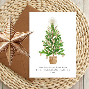 Cartes Pour Fêtes Annuelles Arbre de Noël Boho Macrame
