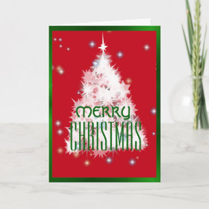 Cartes Pour Fêtes Annuelles Arbre de Noël brun blanc