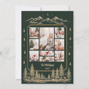 Cartes Pour Fêtes Annuelles Arbre de Noël céleste en bois photo