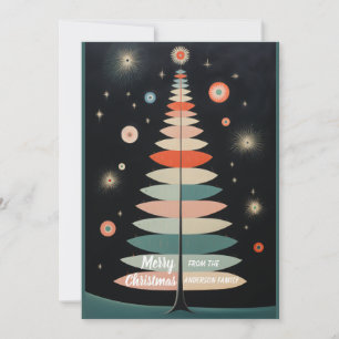 Cartes Pour Fêtes Annuelles Arbre de Noël coloré minimaliste