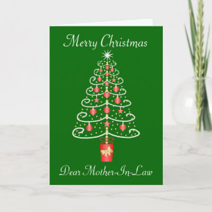 Cartes Pour Fêtes Annuelles Arbre de Noël Conception belle-mère Noël