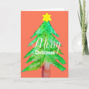 Cartes Pour Fêtes Annuelles Arbre de Noël couleurs funèbres modernes