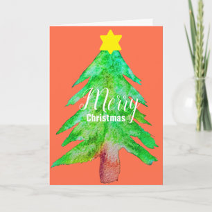 Cartes Pour Fêtes Annuelles Arbre de Noël couleurs funèbres modernes