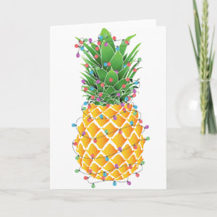 Cartes Pour Fêtes Annuelles Arbre de Noël d'ananas