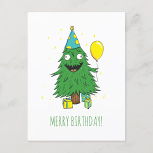 Cartes Pour Fêtes Annuelles Arbre de Noël d'anniversaire