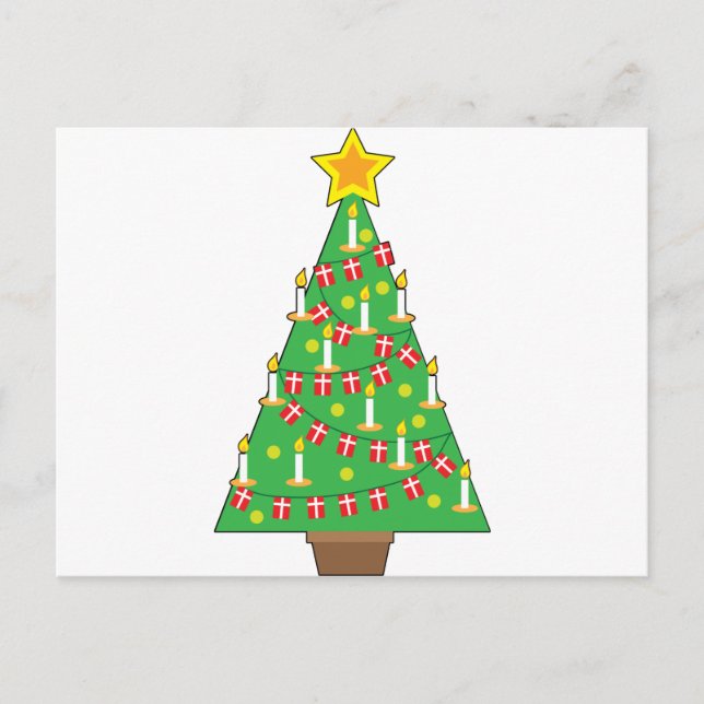 Cartes Pour Fêtes Annuelles Arbre de Noël danois (Devant)