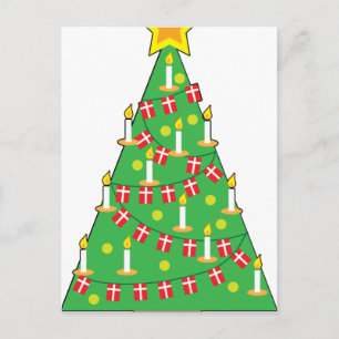 Cartes Pour Fêtes Annuelles Arbre de Noël danois