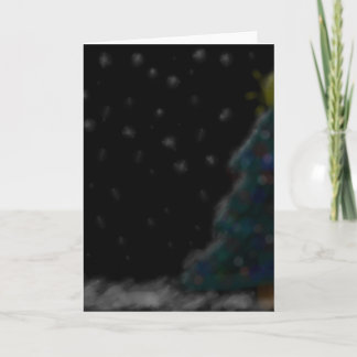 Cartes Pour Fêtes Annuelles Arbre de Noël dans la neige