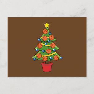 Cartes Pour Fêtes Annuelles Arbre de Noël de basket-ball