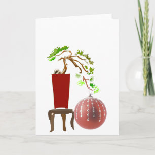 Cartes Pour Fêtes Annuelles Arbre de Noël de bonsaïs