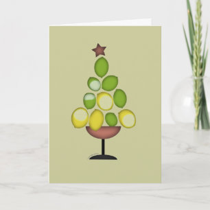 Cartes Pour Fêtes Annuelles arbre de Noël de chaux de citron avec
