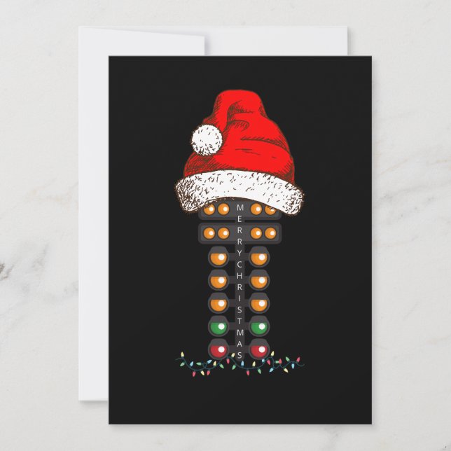 Cartes Pour Fêtes Annuelles Arbre de Noël de course de dragster de Noël  (Devant)