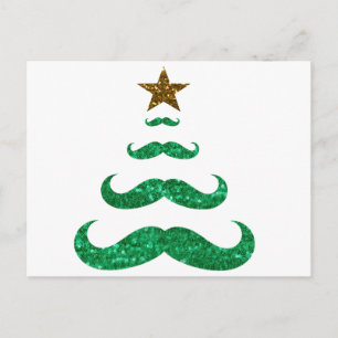 Cartes Pour Fêtes Annuelles arbre de noël de la moustache